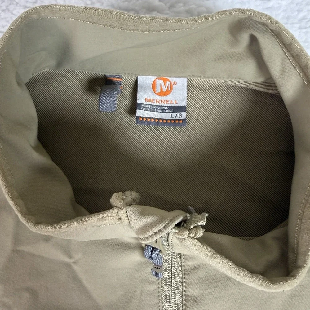 Merrell Men's Large Green 1/4 Zip Jacket Hiking Outdoors